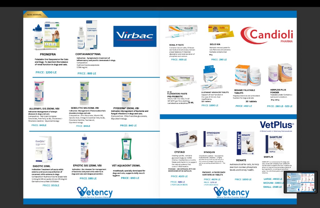 Vetency catalog New arrival